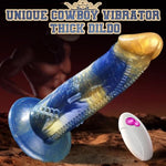 Fantasy Dildo Vibrator Sex Toys - 8.4" Zipper Monster Thick Dildo Adult Toys, Remote Control Vibrators 10 Modes, Anal Toy G-Spot Strong Suction Cup Dildos, Women Couples Female Sex Toys
