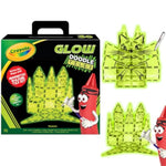 Crayola Glow Doodle Magentic Tiles - Magnetic Building Toys For Kids, Stem Toys For Boys And Girls Ages 3+, 30-Piece Set