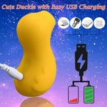 Clitoral Suction Vibrator Adult Toy Mini Yellow Duck With 7 Vibration And Suction Modes, Ipx7 Waterproof Usb Portable Silent Nipple Clitoral Stimulator Sex Toy For Beginner Women And Couples