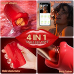 Male Vibrator Sex Toys For Men - Male Masturbator With 9 Vibration Modes & App Remote Control, Stroker Trainer Blowjob Toy For Penis Training Prolong Endurance, Sex Machine Adult Toys & Games