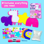 Unicorn Sewing Kit for Kids Ages 4-8, 4 Beginner Projects with Instructions