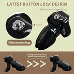 Ht-V5 Male Chastity Device Leightweight Chastity Cage Resin Ergonomic Breathable Chastity Devices With Latest Button Lock And Exclusive Keys Maxi (1.57" Ring(40Mm), Black)