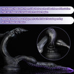 Dual-Headed Anal Plug Silicone Butt Plug Overlength Anal Toy,Silicone Penis For Men Women?Textured Anal Sex Toys Designed With Suction Cups,Designed With A Barbed Tip For Prostate Stimulation (D304-M)