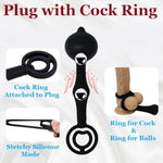 Inflatable Anal/Butt Plug Prostate Massager With Rolling Steel Ball Inside Lgbt Anus Vagina Dilator Expander For Erotic Games (Two Balls)