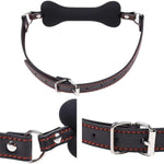 Sm Dog Bone Mouth Gag Slicone Pet Bone Bite Ball Gag Bdsm Sex Toys Leather Bondage Restraint Strap For Adult Couples Games Slave Game