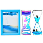 3 Pack Liquid Motion Timer, Penguin Bubbler & Moving Sand Desk Toys