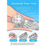 G-Spot Finger Sleeves Vibrator Accessories, Silicone Nipple Clitoral Stimulator for Couple Pleasure Game, Adult Sex Toy for Vaginal Anal, Transparent (4pack)