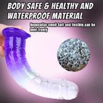 Realistic Clear Dildo No Balls, 9.6 inch Soft G Spot Dildo with Strong Suction Cup, Gradient Purple Lifelike Long Anal Dildo Penis Sex Toys for Beginner Women/Men/Gay