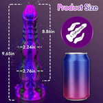 9.6" Horse Cock Dildo Wide Wolf Dildo Unicorn Canine Dildo With 2 Big Knots, Huge Thick Dildo Fantasy Horse Sex Toy With Strong Suction Cup, Soft Anal Dildo Knot Dog Dildo, Adult Toys For Women Men