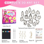 3D Water Puffy Art Crafts for Kids 15 PCS Magic Foam Texture Paint Kit