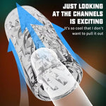Male Masterburbatar Portable Male Masturbator Cup For Adult Sex Toy, Manual Sucking Insertion Masturbators, Open Ended Transparent Blowjob Pocket Pussy, Penis Training Sex Toy With Spiral Tunnel