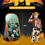 Shooting Practice Target Compatible With Nerf Gun For Boys Girls, Toy Foam Blaster Shooting Targets For Kids Indoor Outdoor, Zombie Shooting Target With Storage Net