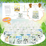 24 Pack Valentines Day Gifts For Kids Classroom, Mini Building Blocks, Building Toys Set Kids Valentines Day Cards For School, Party Favors Exchange 6+ (Panda)