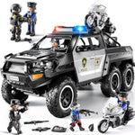 Police Car Toys For Boys 3-5, Play Vehicles For Boys Girls Ages 3-12 With Light And Sound, Role Playing Police Truck Toys, Toddler Truck Gifts For Kids Ages 4-8