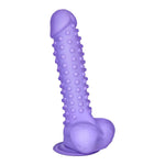 Bumpy Natural Dildo - Large G-Spot And Anal Dildo With Suction Cup, Realistic Shape With Testicles, Skin Friendly Silicone - 9.6 Inches