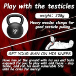 Chastity Belt For Men Testicle Toys Bdsm Cbt Heavy Scrotum Bondage Sexual Stimulation Device With Leg Straps, Male Bondage Testicle Punish Ankle Cuffs Adult Sex Toy For Men,Couple, Black