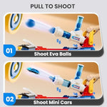 Kids Launching Truck Toys For Boys Ages 3-5, Toddler Track Toy, 4 Mini Diecast Race Cars, Balls Shooting Game, Large Light Sound Carrier Train, Birthday Gifts For 4-6 7 8 9 Yrs Old Child