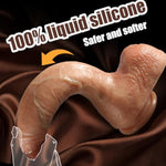 Realistic Dildos10.4 Inch Feels Like Skin Soft Silicone Anal Dildo With Strong Suction Cup. For Hands-Free Play With Big Balls Fake Penis For Anal Play, Big Adult Sex Toys Realistic Fake Penis