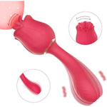 Rose Toy Vibrator For Women - Upgraded Rose Sex G Spot Vibrator 2 In 1 Clitoral Stimulator Butt Plug, Rose Vibrator For Couples Adult Sex Toys Games