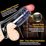 New Soft Realistic Penis Sleeve Cock Ring,2Pcs Reusable Cock Rings For Men, Penis Enlargement Silicone Sleeves Girth Male Erection Enhancement, Penis Ring Enlargement Sex Toys (Transparent)