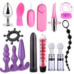 Sex Toy Bondage Kit Anal Trainer For Sex Game Adult Couple Sex Assistance Sm Fun Kit Anal Plug Vibrator Combination Kit