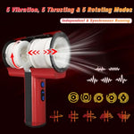 Male Masturbator Adult Sex Toys For Men - Dual-Sleeve Automatic Thrusting Rotating Vibrating Blowjob Sex Machine Oral Sex Toy Stroker Penis Vibrator, Mens Masturbators Cup Pocket Pussy For Men