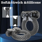 Vibrating Cock Ring Sex Toys For Men, Silicone Penis Ring With Mini Vibrator Bullet For Longer Harder Stronger, 10 Vibrations Adult Male Couple Sex Toy