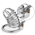Male Chastity Cage - Large Metal Cock Cage Chastity Device With Updaged Invisible Lock, Sm Bondage Tool Cock Cage For Penis Training (1.77" Ring)