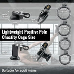 Lightweight Breathable Chastity Devices Set With 4 Penisrings Inverted Sissy Cock Cage Sm Adult Sex Toys Chastity Lock (Black,Large)