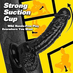 Realistic Dildos, 7.3 Inch Dildo With Suction Cup For Hands-Free Play, Flexible Cock With Curved Shaft And Balls For Vaginal G-Spot And Anal Play, Adult Sex Toy For Male & Female Coffee Black
