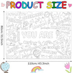 Giant Coloring Poster for Kids - Positive and Uplifting Artwork