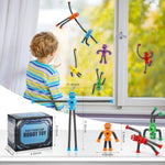 Robot Suction Cup Toys Pop Tubes | 6 Pcs-Stretchy Sensory Fidget Toys For Kids Ages 3+ | Perfect For Travel, Party Favors,Autism, Stress Relief Stocking Stuffers