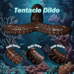 Tentacle Dildo Double Ended Dildo, 8.26“ Realistic Anal Big Thickmonster Dildo, Huge G Spot Fantasy Female Adult Toy Women Sex Toy Men Couple (Coffee)