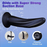 6" Suction Cup Dildo – Soft Silicone, Slim & Smooth For Beginner Anal Play, Prostate Dildo & Fantasy Toy, Small Butt Plug For Men, Women & Couples, Black