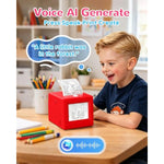 AI Voice Sticker Maker for Kids, Inkless Thermal Printer with 6 Art Modes