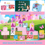 Mini Magnetic Blocks, Magnetic Blocks Travel With Portable Iron Storage Box, 35Pcs Magnet Building Blocks For Toddlers, Stem Educational Magnet Toys For Ages 3 4 5 6 7 8 Boys Girls, Unicorn
