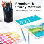 9x12 Watercolor Paper Pad, 140lb/300gsm Teal Watercolor Sketch Book