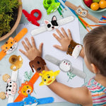 16 Pcs Stuffed Animal Slap Bracelets Set Animal Farm Ocean And Jungle Plush Slap Bracelets Cute Wrist Band Toy For Party Favors 16 Styles