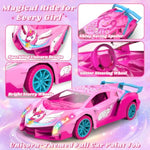 Unicorn Rc Car For Girls, Rainbow Glow & Drift Wing Remote Control Car,2.4Ghz Rc Cars 1:18 Scale,Kids Toys Age 3 4 5 6 7 8 9 10 11 12,Girls Birthday Gifts,Christmas Basket Stuffers For Kids Age 3-12