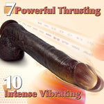 11 Inch Bbc Thrusting Dildo Sex Toys - Big Black Dildos With 7 Thrusting & 10 Vibrating & Heating Modes, Realistic Thick Silicone Dildo For Anal Clit G-Spot, Hands-Free Play Adult Toys For Women Men
