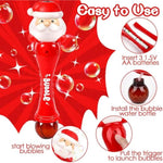 Christmas Bubble Wand For Kids Bubble Machine Blower Maker Wand Christmas Basket Stuffers Outdoor Toys Gifts For 3 4 5 6 7 8 Years Old Toddlers Little Girls