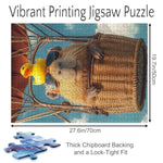 Capybara Hot Air Balloon Jigsaw Puzzle for Adults, 1000 Piece Colorful Art Puzzle