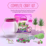 Light-Up Unicorn Terrarium Kit for Kids - Unicorn Terrarium Kit - Kid Birthday Party Gift