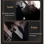 Bdsm Props Electric Shock Leather Flogger Sm Torture Equipment Sm Supplies Leather Beat Training Hand Beat Bdsm Electric Shock Beat Ass Sm Adult Sex Toys Bdsm Couples Fetish Slaves Whip, Black