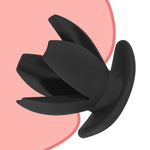 Hollow Tunnel Silicone Flared Expanding Butt Plug Stretcher Waterproof Ass Anchor, Four Petal-Shaped Anus Dilator Dilating Anal Stimulator Adult Sex Toys For Men Gay Women Couples Bdsm Games