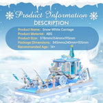 Snow White Carriage Building Blocks Sets, Christmas Toys For Girl, Creative Princess Themed Construction Set, Stem Toy For Kids Boy Teen Women, For Girls 1214+ Pcs