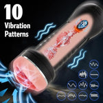 Male Masturbator Penis Pump – Automatic Stroker, Male Sex Toys With 5 Suction Modes & 10 Vibration Patterns, Rechargeable Penis Vibrator, Adult Toys For Men