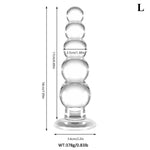 Large Butt Plug,7 Inch Anal Beads With Bottom,Glass Anal Plug Adult Sex Toy For Men Women Gay