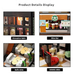 Coffee Shop Building Blocks Toys City Street View Architecture Model Set Birthday Age 6+ Children Teens Adult 581 Pieces