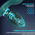 Anal Plug Adult Sex Toys Rotating Penis Ring Vibrating Butt Plug With App Control 9 Vibrating Rotations, Male Sex Toys For Prostate Massage, Penis Vibrator For Men And Women